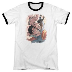 Justice League - Mens Love Birds Ringer T-Shirt