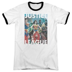 Justice League - Mens Hall Of Justice Ringer T-Shirt
