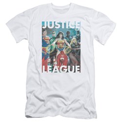 Justice League - Mens Hall Of Justice Slim Fit T-Shirt