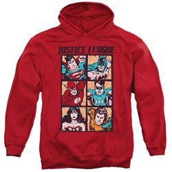 Justice League - Mens Rough Panels Pullover Hoodie