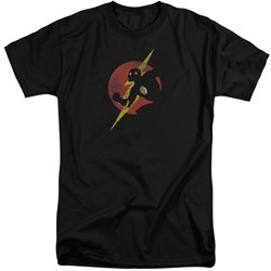 Justice League - Mens Flash Symbol Knockout Tall T-Shirt