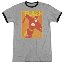 Justice League - Mens Simple Flash Poster Ringer T-Shirt