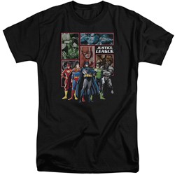 Justice League - Mens New Jla Panels Tall T-Shirt