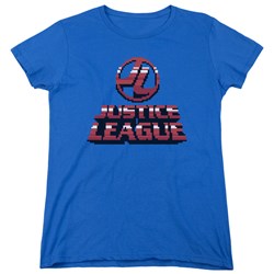 Justice League - Womens 8 Bit Jla T-Shirt