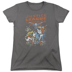 Justice League - Womens Big Group T-Shirt