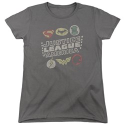 Justice League - Womens Symbols T-Shirt