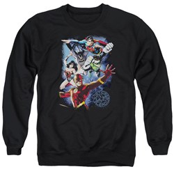 Justice League - Mens Galactic Attack Color Sweater