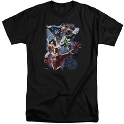 Justice League - Mens Galactic Attack Color Tall T-Shirt