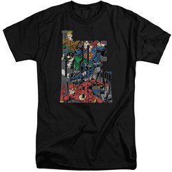 Justice League - Mens Lettered League Tall T-Shirt