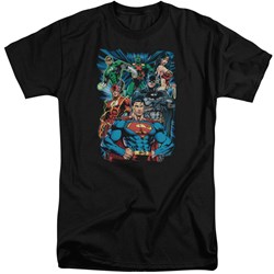 Justice League - Mens Justice Is Served Tall T-Shirt