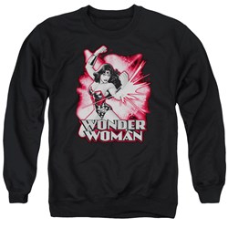 Justice League - Mens Wonder Woman Red &Amp; Gray Sweater