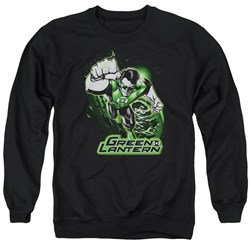 Justice League - Mens Green Lantern Green &Amp; Gray Sweater