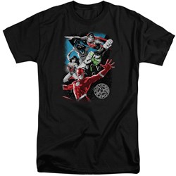 Justice League - Mens Galactic Attack Tall T-Shirt