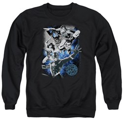 Justice League - Mens Galactic Attack Nebula Sweater