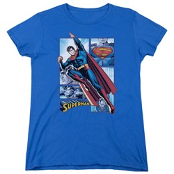 Justice League - Womens Superman Panels T-Shirt