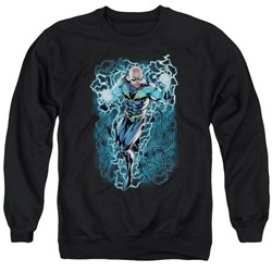 Justice League - Mens Black Lightning Bolts Sweater