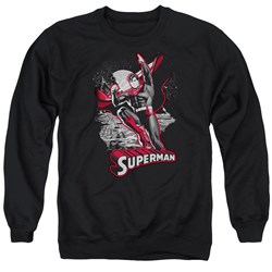 Justice League - Mens Superman Red &Amp; Gray Sweater