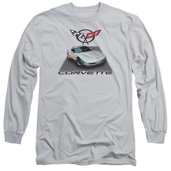 Chevrolet - Mens Silver 01 Vette Long Sleeve T-Shirt