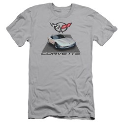 Chevrolet - Mens Silver 01 Vette Premium Slim Fit T-Shirt