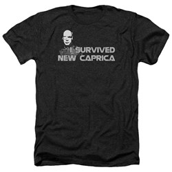 Battlestar Galactica - Mens I Survived New Caprica Heather T-Shirt