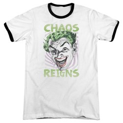 Batman Classic Tv - Mens Chaos Reigns Ringer T-Shirt