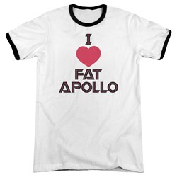 Battlestar Galactica - Mens I Heart Fat Apollo Ringer T-Shirt