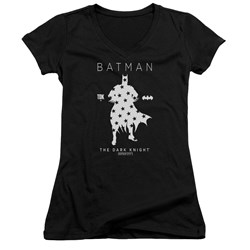 Batman - Juniors Star Silhouette V-Neck T-Shirt