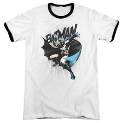 Batman - Mens Batarang Throw Ringer T-Shirt