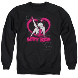 Betty Boop - Mens Scrolling Hearts Sweater