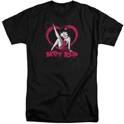 Betty Boop - Mens Scrolling Hearts Tall T-Shirt