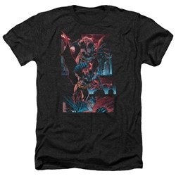 Batman - Mens Dark Knight Panels Heather T-Shirt