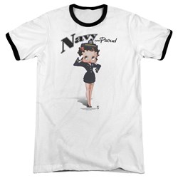 Betty Boop - Mens Navy Boop Ringer T-Shirt