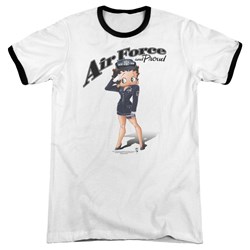 Betty Boop - Mens Air Force Boop Ringer T-Shirt