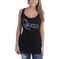 Queen - Womens Distressed Text Logo Tank Top