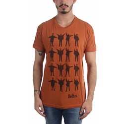 The Beatles - Mens Help Repeat Burnt T-Shirt
