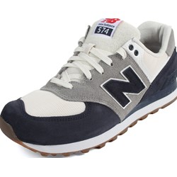new balance men's 574 retro sport shoes grey with silver