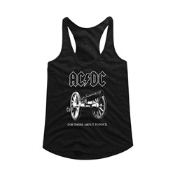Ac/Dc - Womens About To Rock Raw Edge Racerback Tank