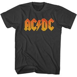 Ac/Dc - Mens Distress Orange T-Shirt