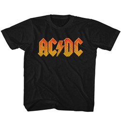 Ac/Dc - Youth Distress Orange T-Shirt