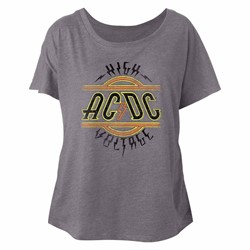 Ac/Dc - Womens High Voltage Triblend Dolman T-Shirt