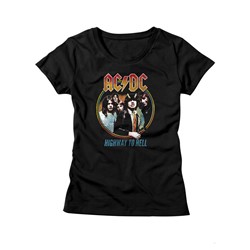Ac/Dc - Womens Highway To Hell Tricolor T-Shirt