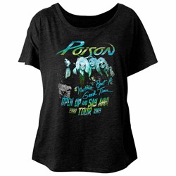 Poison - Womens Tour Shirt Triblend Dolman T-Shirt