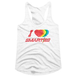 Smarties - Womens Hearts Triblend Racerback Tank