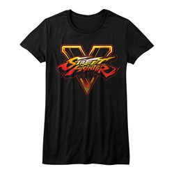 Street Fighter - Juniors Sfv Logo T-Shirt