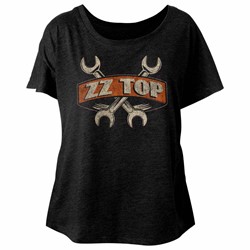 Zz Top - Womens Wrenches Triblend Dolman T-Shirt