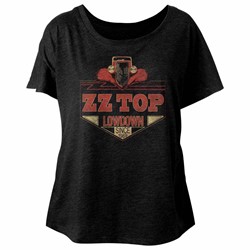 Zz Top - Womens Lowdown Triblend Dolman T-Shirt