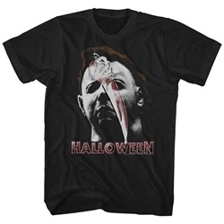 Halloween - Mens Mask & Knife T-Shirt