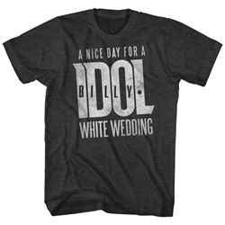 Billy Idol - Mens White Wedding T-Shirt