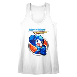 Mega Man - Womens Powered Up Heather Racerback Tank