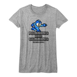 Mega Man - Juniors Running And Gunning T-Shirt